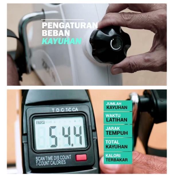 Zeus Mini Electric Exercise Bike Sepeda Terapi Statis