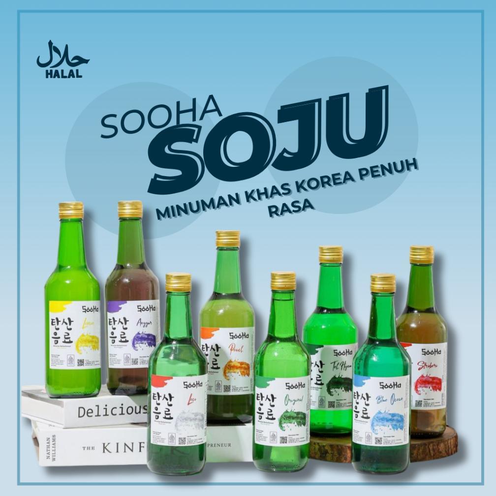 Soju Halal Non Alkohol Sparkling Water Barkarbonasi Segar Sooha Soha Minuman Korea