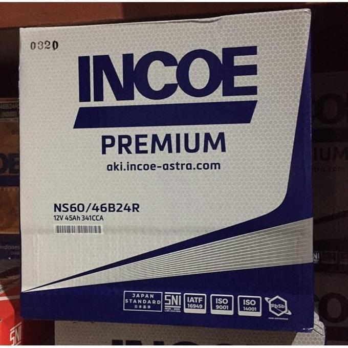 Promo Accu / Aki Incoe Premium NS60 / 46B24R 12v 45AH 341CCA Diskon