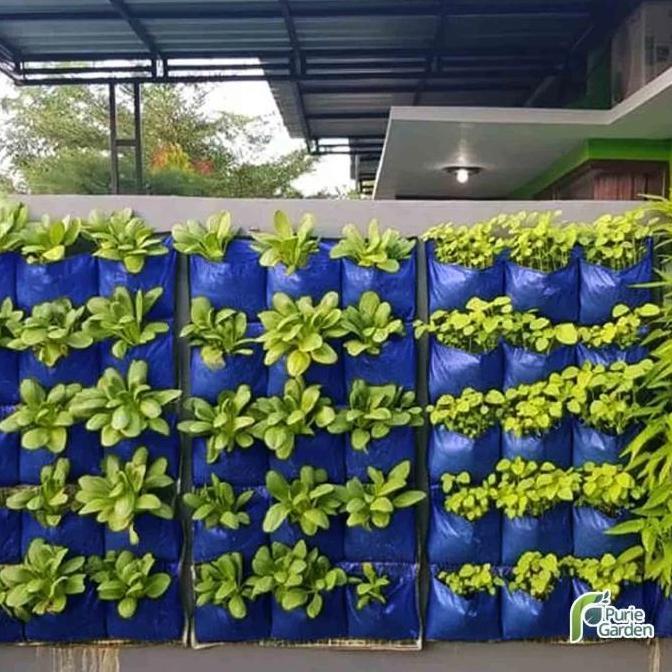 Grdx- Wall Planter Bag Kantong Pot Tanaman Bunga Hias Gantung
