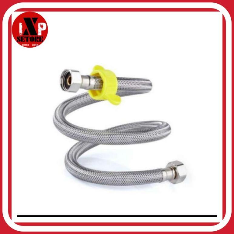 NEW SELANG FLEKSIBEL 30/40/50/60/100CM MODEL ANYAM SLANG STAINLESS SUS 304 HOSE SOLIGEN PANAS DINGIN