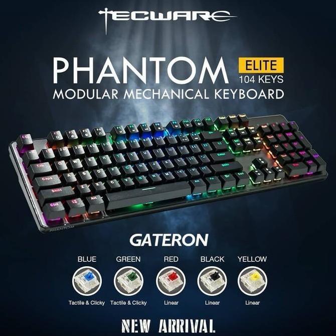 NEW Mechanical Keyboard Tecware / Techware Phantom Elite 104 RGB Gateron