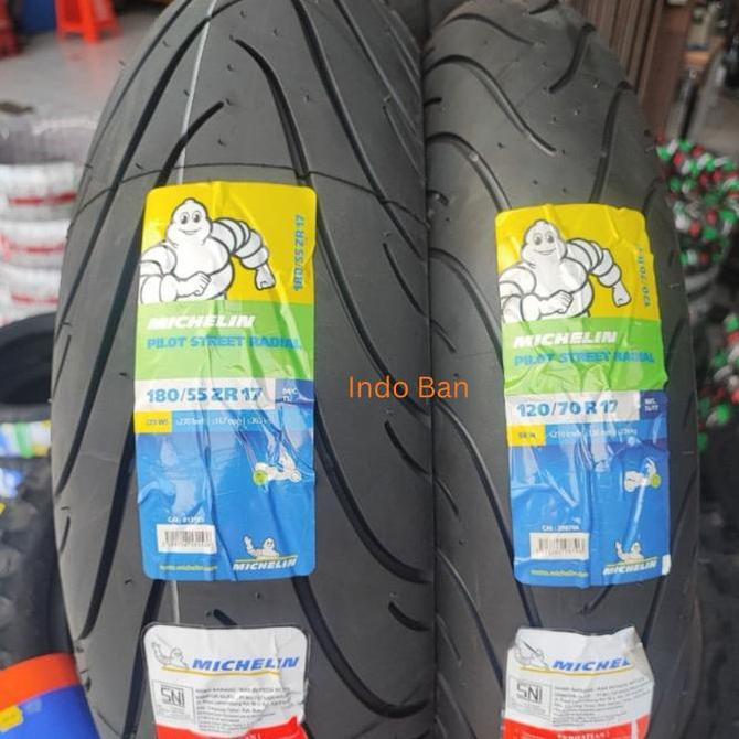 Terlaris Sni Ban Michelin 120/70-17, 160/60-17, 180/55-17 Pilot Street Radial /Import Ban Motor Tube