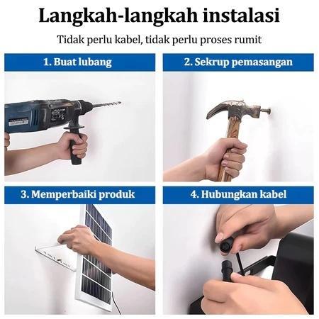 [Beli 1 Gatis 1] Philips Lampu Tenaga Surya Outdoor Lampu Sorot Solar Cell Otomatis Lampu Solar Pane