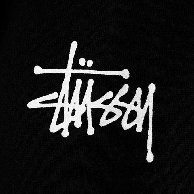 STUSSY Basic Logo Black Pullover Hoodie - ORI HM