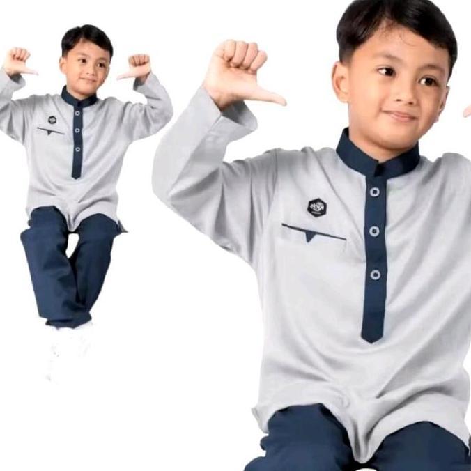 PREMIUM  SETELAN KOKO KURTA ANAK LENGAN PANJANG STYLE MODERN BAHAN KATUN TOYOBO DENGAN SAKU ALISAN B