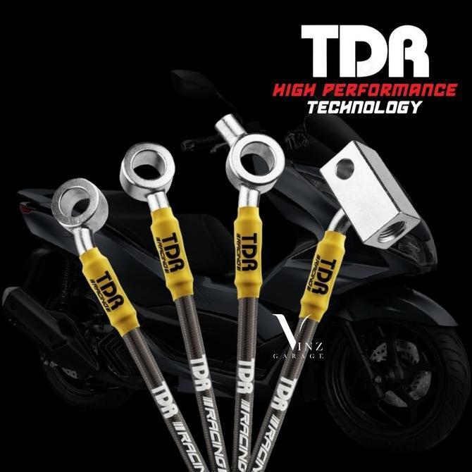 Selang Rem Tdr Pcx 150 / Pcx 160 Cbs V.24 Original By Tdr Racing // Selang Rem Black Carbon Pcx 150 