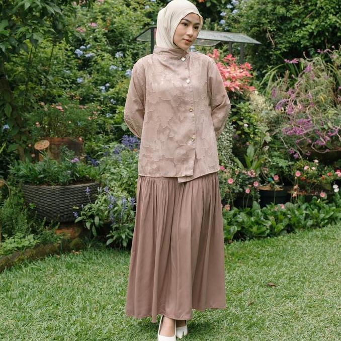 Lelana Set - ATKEY Raya Collection | Setelan Wanita Lengan Panjang Atasan Rok Modest Wear Elegan GS