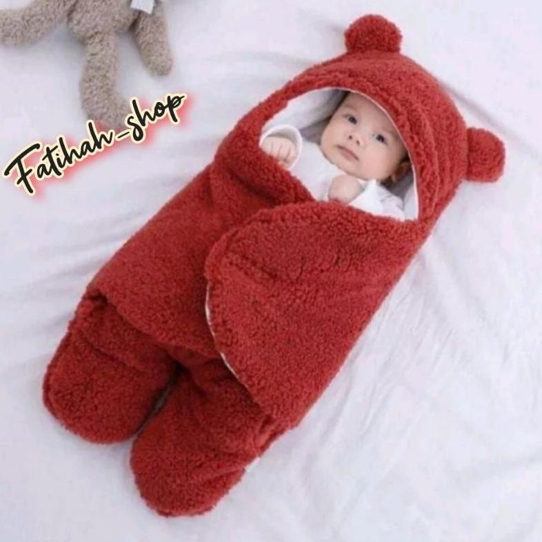 NEW DEALS Selimut Bedong Bayi Bulu Korea Lembut Tebal
