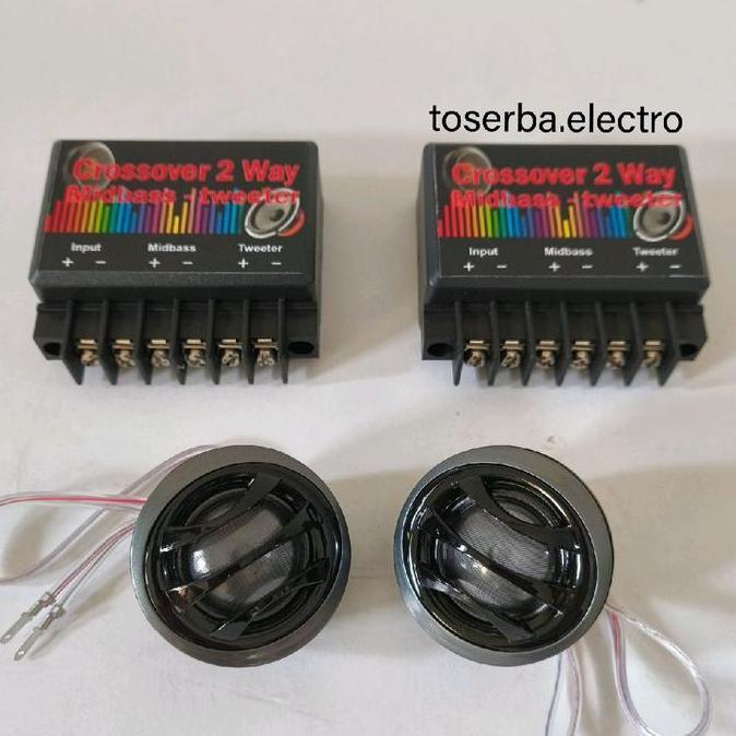 Crossover Pasif 2way (midbass tweeter) plus Tweeter Classic audio mobil