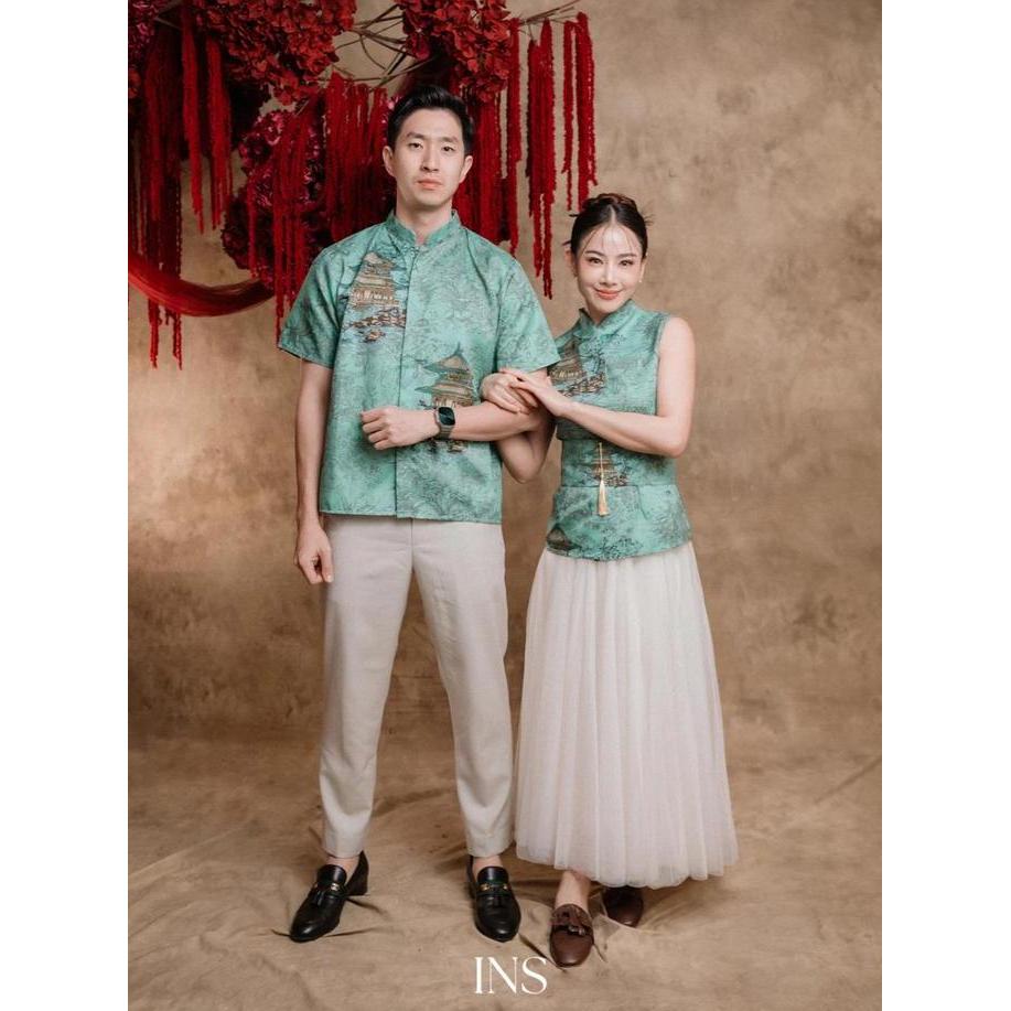 Termurah / Hot Sale [Wearing Ins] Qing Yan Family - Cheongsam Modern 2026 Baju Imlek Family - Atasan
