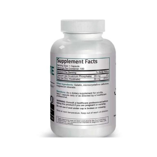 Vitafix- Bronson Zinc Picolinate 30 Mg - 100 Capsules