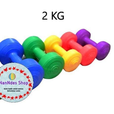 Otwsehat- Alat Fitness Barbel / Dumbell Warna Warni 2 Kg