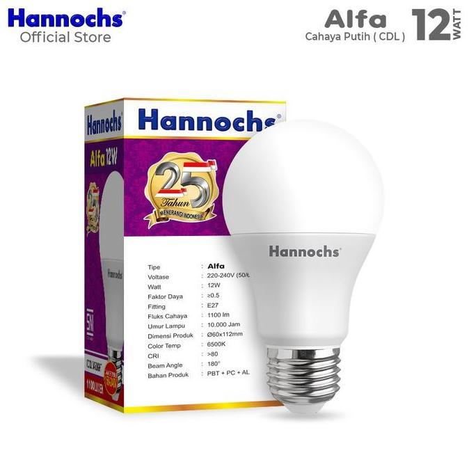 Bisadisini- Hannochs Lampu Led Alfa 12 Watt Paket 4 Pcs
