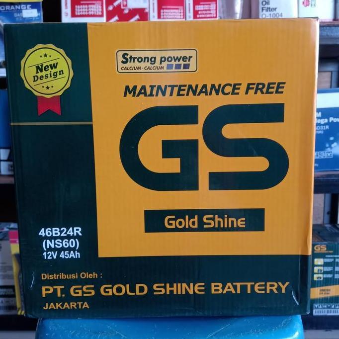 NEW Aki mobil/ Genset/ GS Gold Shine MF NS60/ GS MF NS 60/ GS kering NS 60