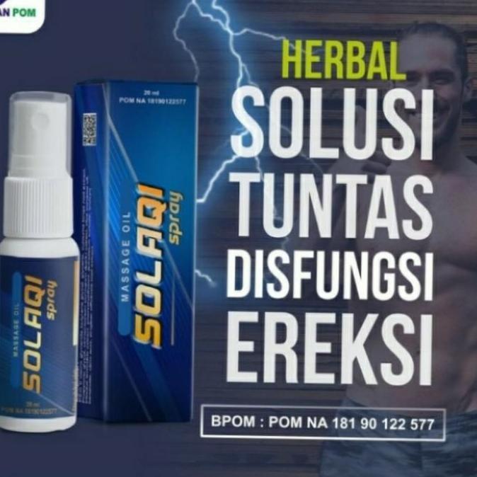 solaqi Spray obat pria asli original kuat tahan lama herbal bpom