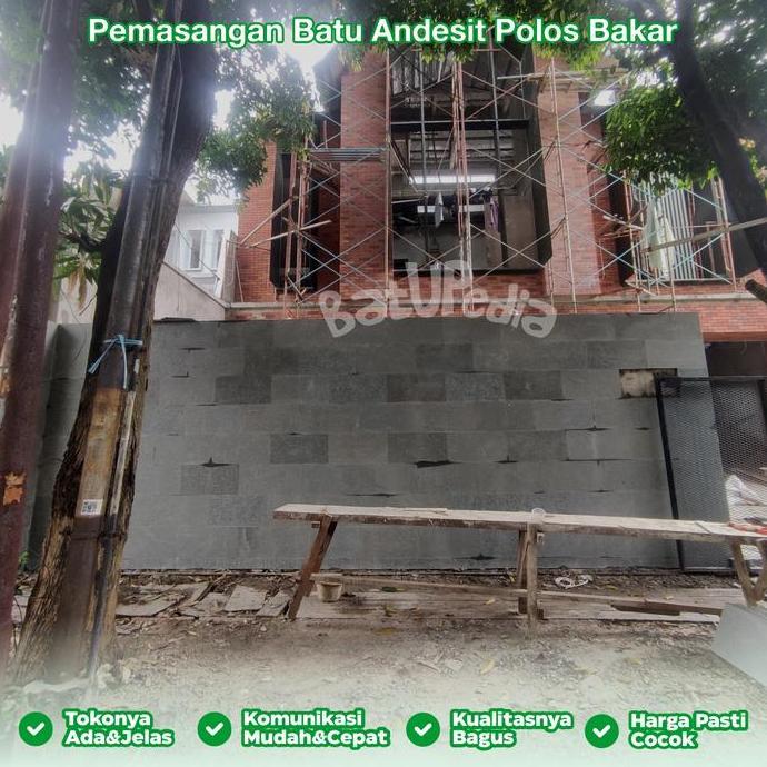 Batu Alam Andesit Bintik Bakar Cocok Untuk Dinding, Lantai, Kolam Minimalis GOL