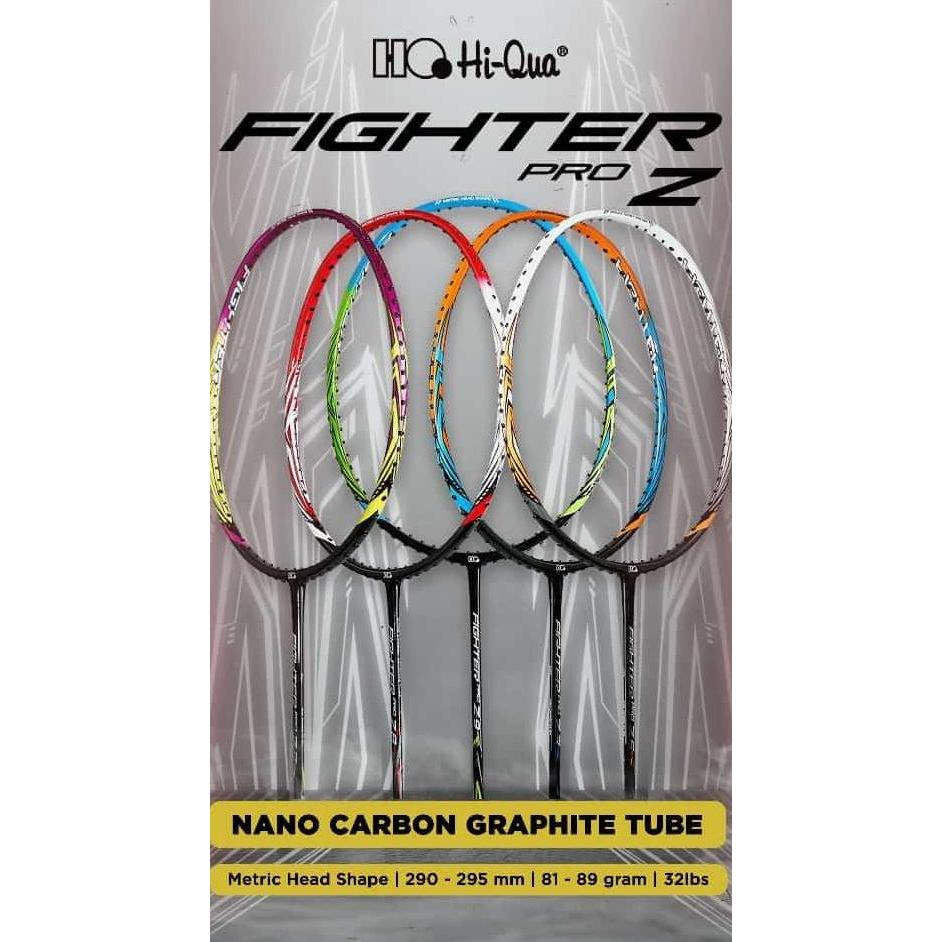 NEW Raket Badminton HIQUA HQ / HI-QUA FIGHTER PRO Z3/Z5/Z7/Z8/Z9 ORIGINAL