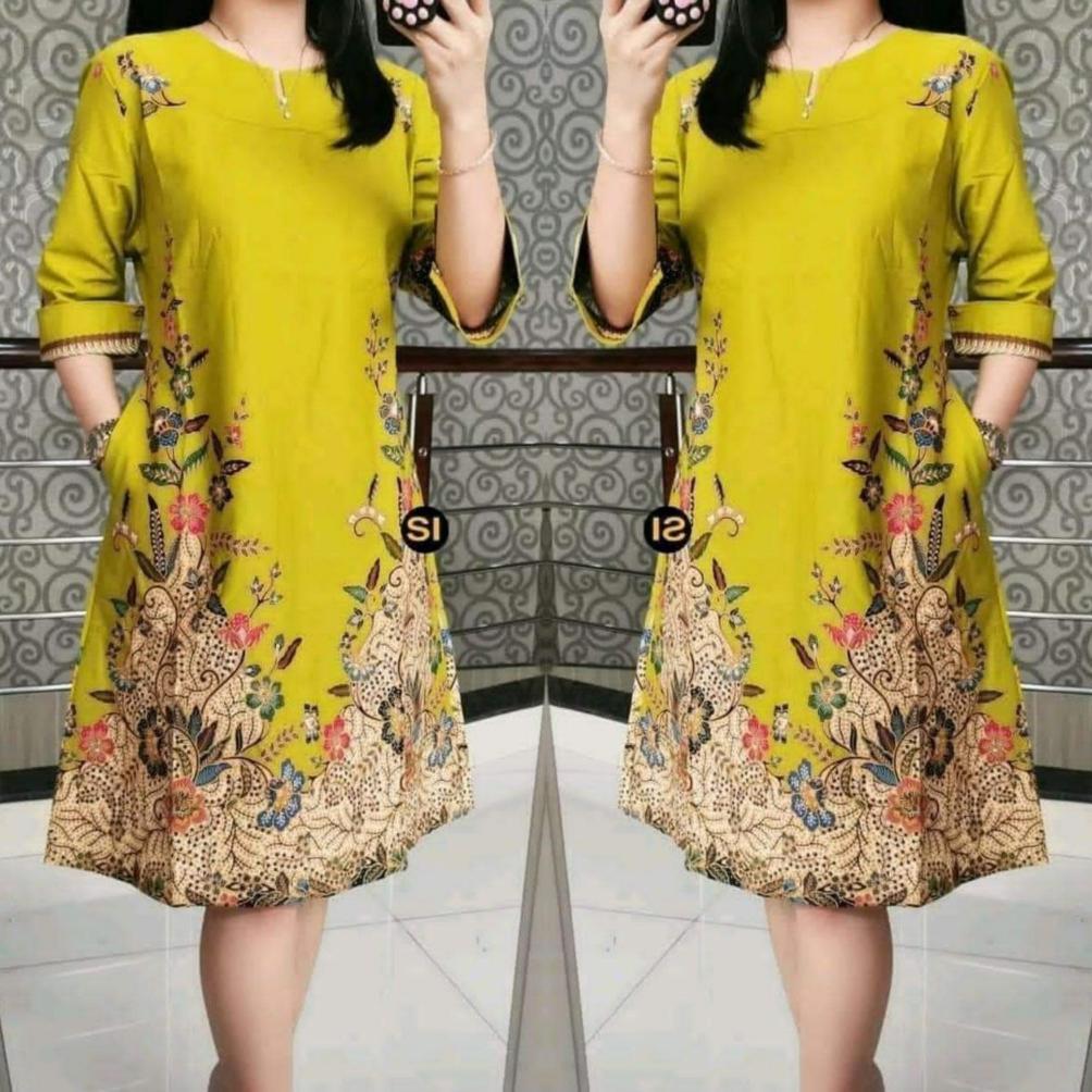 HARGA TURUN DRESS BATIK PREMIUM MEWAH TUNIK ATASAN WANITA TRENDY
