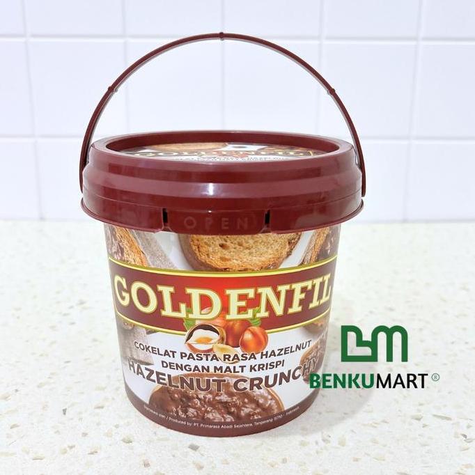 Goldenfil Hazelnut Crunchy 1 Kg | Selai Hazelnut Crunchy Goldenfil