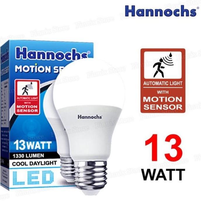 Lampu LED Bulb Hannochs 13W Motion Sensor Bohlam Hannochs