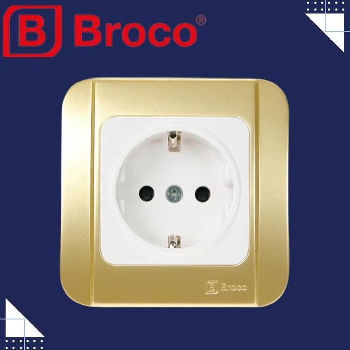 BROCO STOP KONTAK IB BROCO GALLEO WARNA PUTIH PINK SILVER