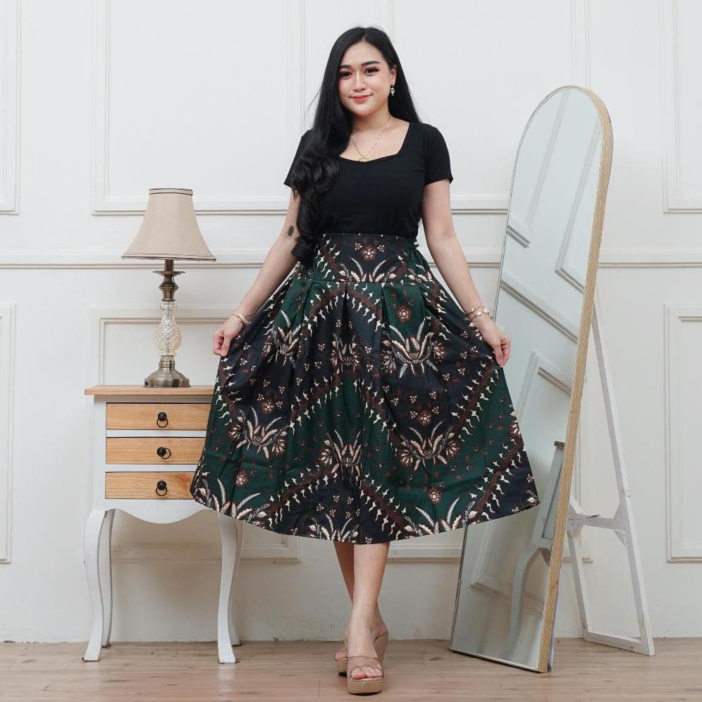 SUPER SALE TERBARU ROK BATIK PANJANG 7/8 PREMIUM WANITA DEWASA ROK KLOK PAYUNG HALUS TERLARIS