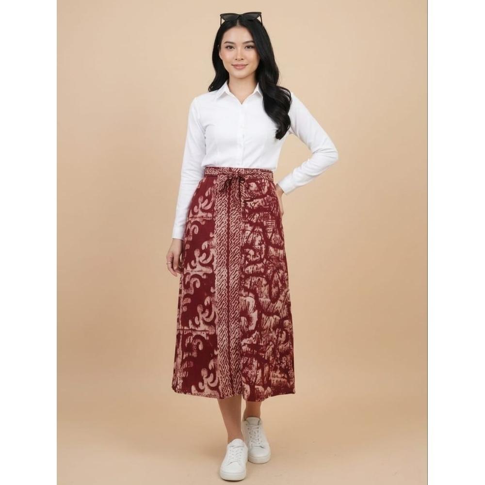 PROMO Gudang Rok Batik Rok Batik Span 78 Rok Merah Rok Hitam Rok Cap Seling Bawahan Wanita Kantoran 