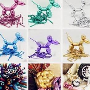100pcs Balon TWIST CHROME Balon Panjang Bisa Dibentuk Bahan Buket Balon Dekorasi Ultah Anak