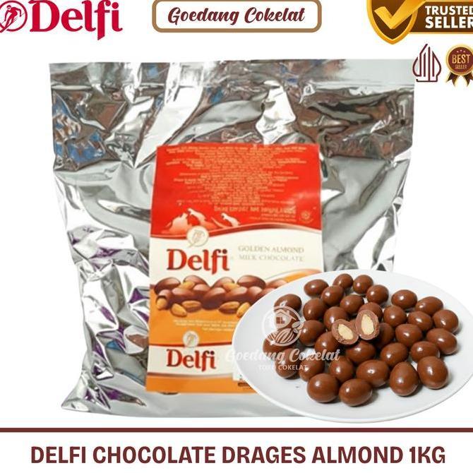 Coklat Delfi Kiloan 1Kg Dragees Almond Cashew Original Halal Snack Lebaran Grosir