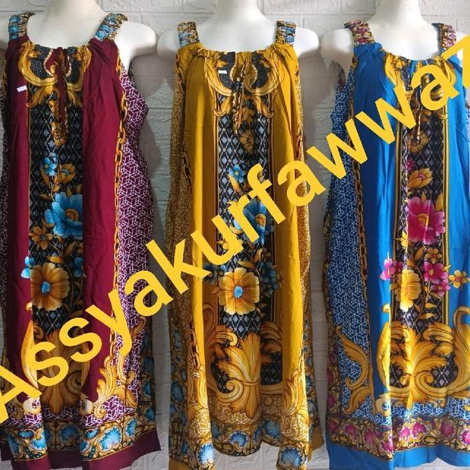 Daster  Batik Assyakurfawwaz Model Yukensi  Ld 130 Motif Bunga Batik