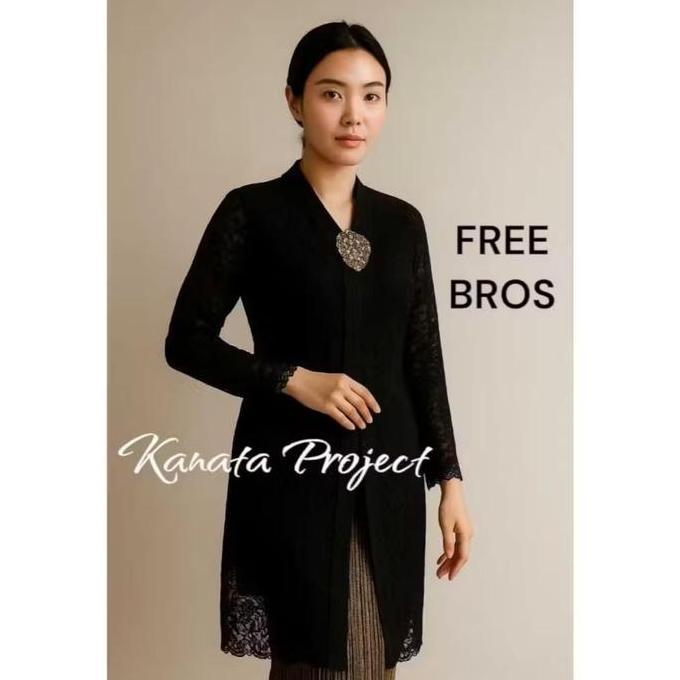 MD92 }} (FREE BROS) Setelan Tunik Floy Kartini 2025 | Kebaya Tunik Floy Brokat Premium Rok Batik Wan