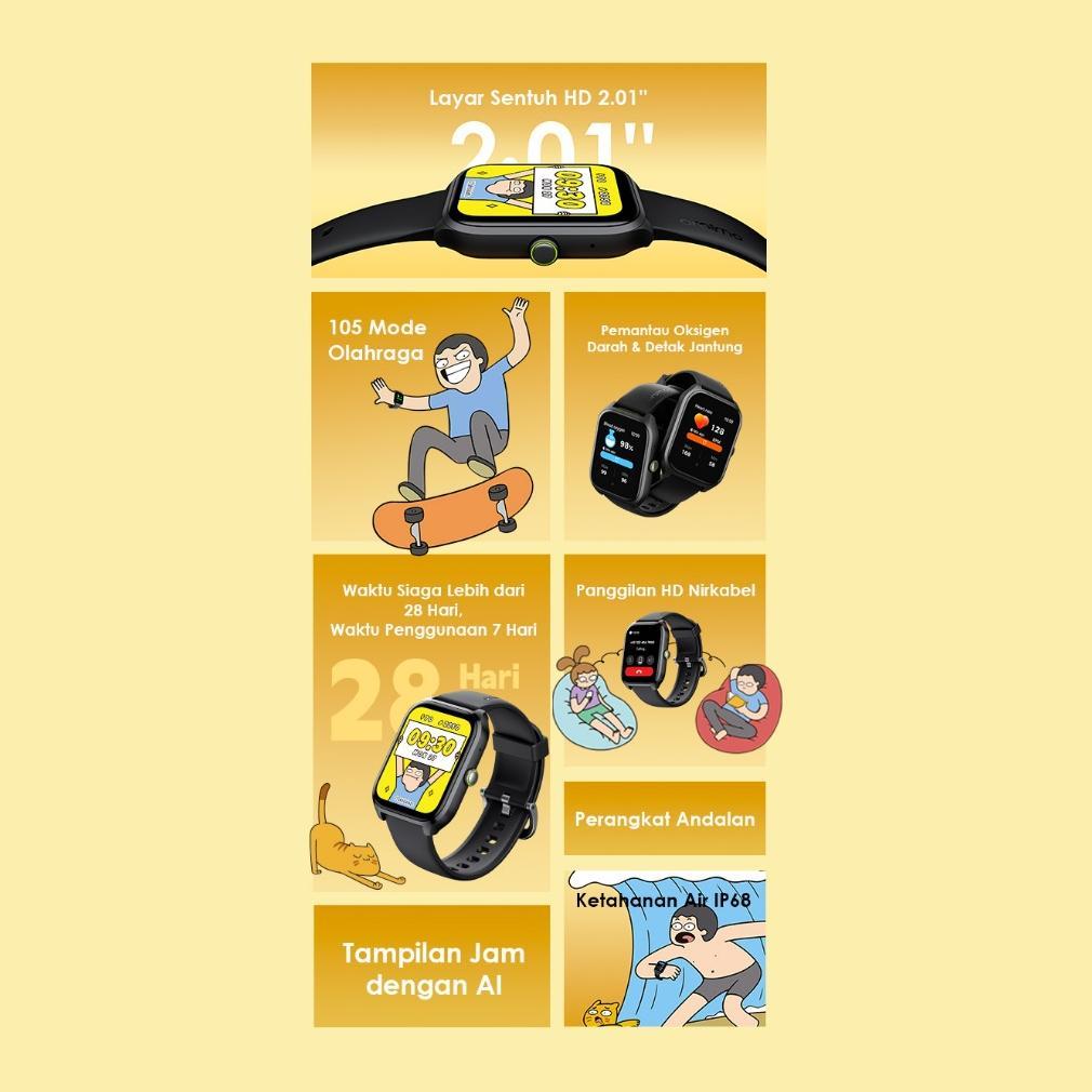 sale oraimo Watch 5 Max Smartwatch OSW-804 Jam Tangan Pintar 2.01'' Layar Besar Nirkabel Bluetooth P