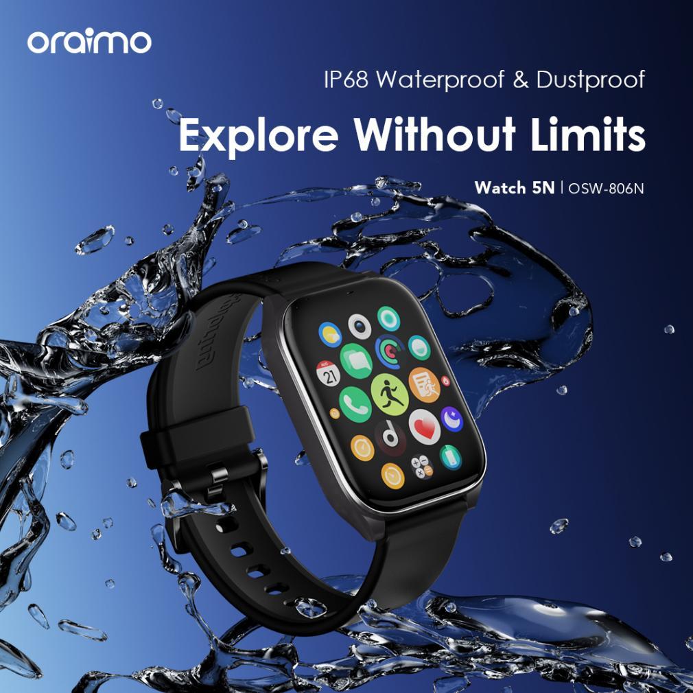 BIG SALE (NEW LAUNCH) oraimo Watch 5N Smartwatch OSW-806N Jam Tangan Pintar Layar TFT 2.01" Bluetoot