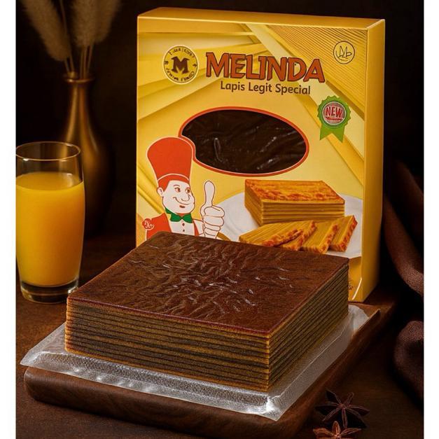 Lapis Legit Spesial FULL Coklat VAKUM Melinda 17x17cm 700 Gram Fresh from Oven Termurah