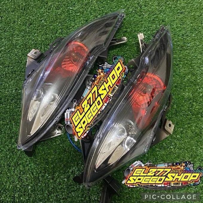 Promo REFLEKTOR HEADLAMP LAMPU DEPAN MIO J CUSTOM LAMPU SEN SEIN RITING MIO J CUSTOM SMOKE OREN STOP