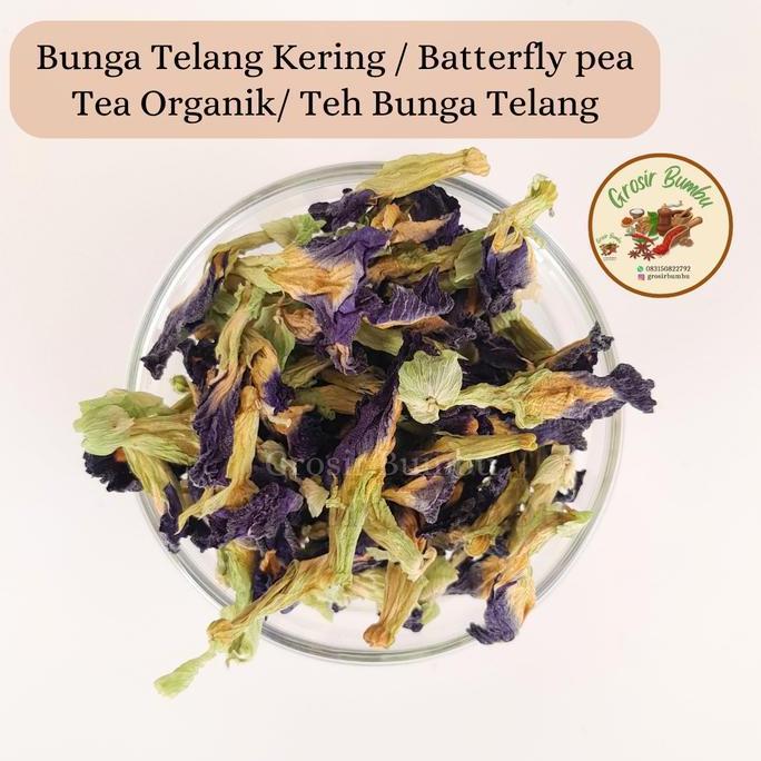 Bunga telang kering 1kg/ batterfly pea tea organik/ teh bunga telang