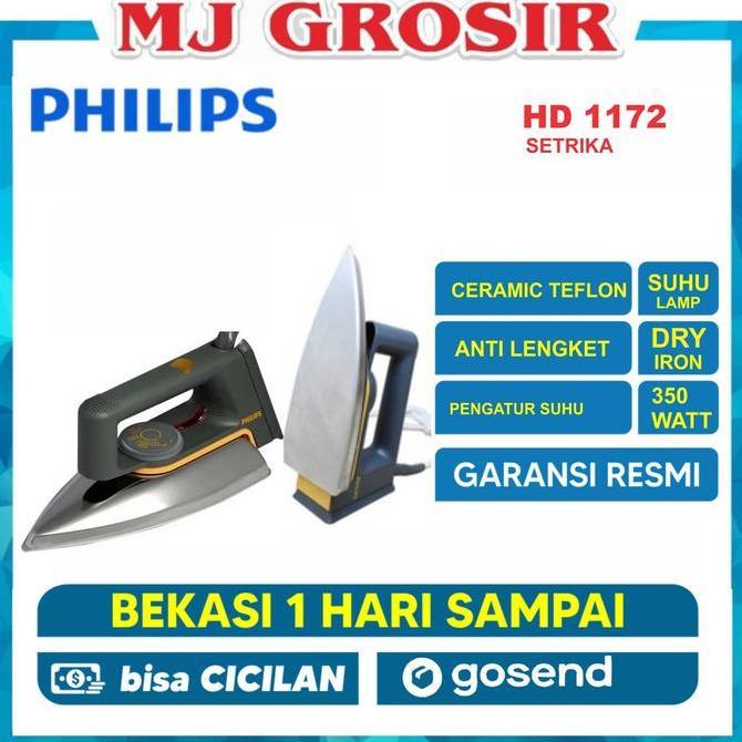 Tritok- Promo Setrika Philips Hd 1172 Hd1172 Teflon Classic Dry Iron