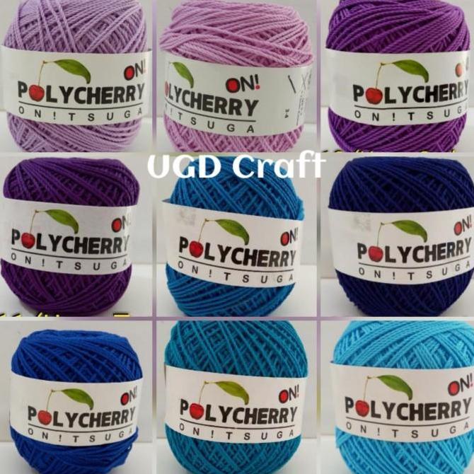 benang rajut polycherry onitsuga (Var Ungu Biru)