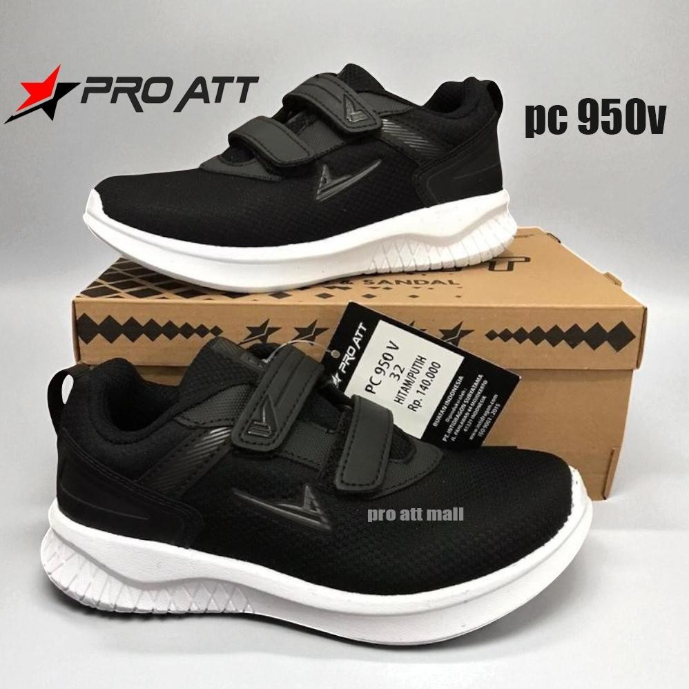 PROMO PRO ATT Sepatu Sekolah Anak-anak Hitam Polos dan Hitam Putih / PRO ATT MALL