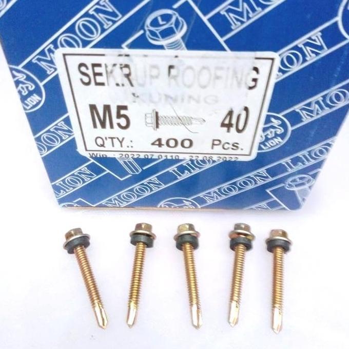 Sekrup Roofing Kuning 12x40 Moon Lion