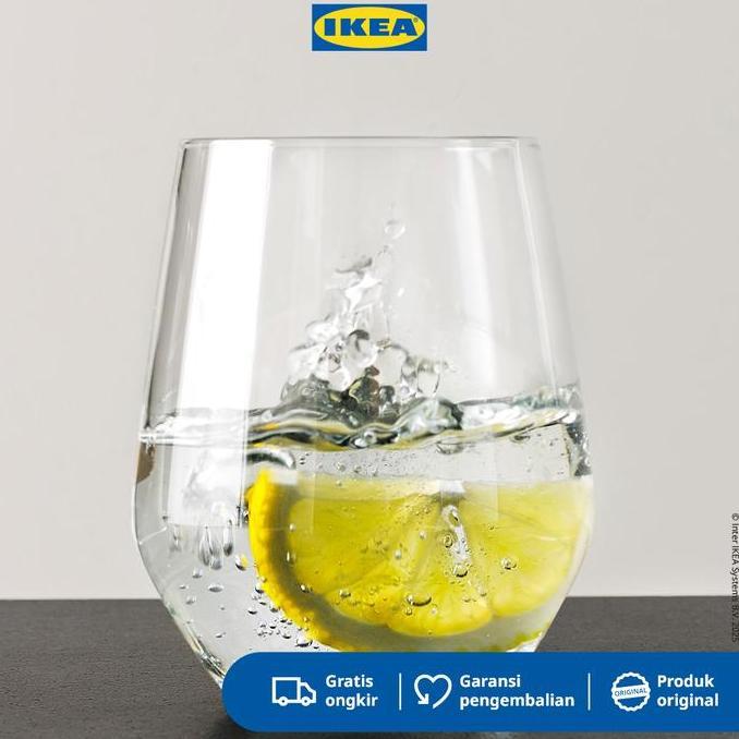 Gasyuk- Ikea Ivrig Gelas Kaca Bening Berkualitas 45Cl
