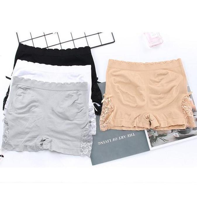 Wmn- Sfl Celana Dalaman Short Hot Pants Wanita Katun Ketat Polos Legging Perempuan 162
