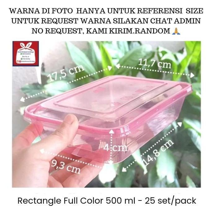 Thinwall Envi Full Color / Kotak Makan Envi Full Warna. Isi 25pcs