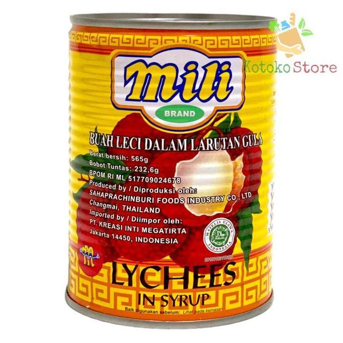 Mili Leci Kaleng / Mili Buah Leci Kaleng / Mili Leci 565gr