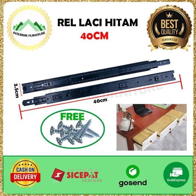 Rel Laci Double Track / Rel Laci (Hitam) 40Cm FREE SEKRUP