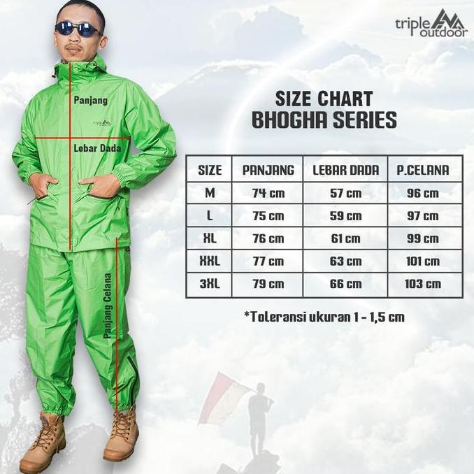 BHOGHA SERIES - RAINCOAT JAKET JAS HUJAN  MOTOR KUALITAS TERBAIK, JAS HUJAN PRIA WANITA ANTI AIR, RA