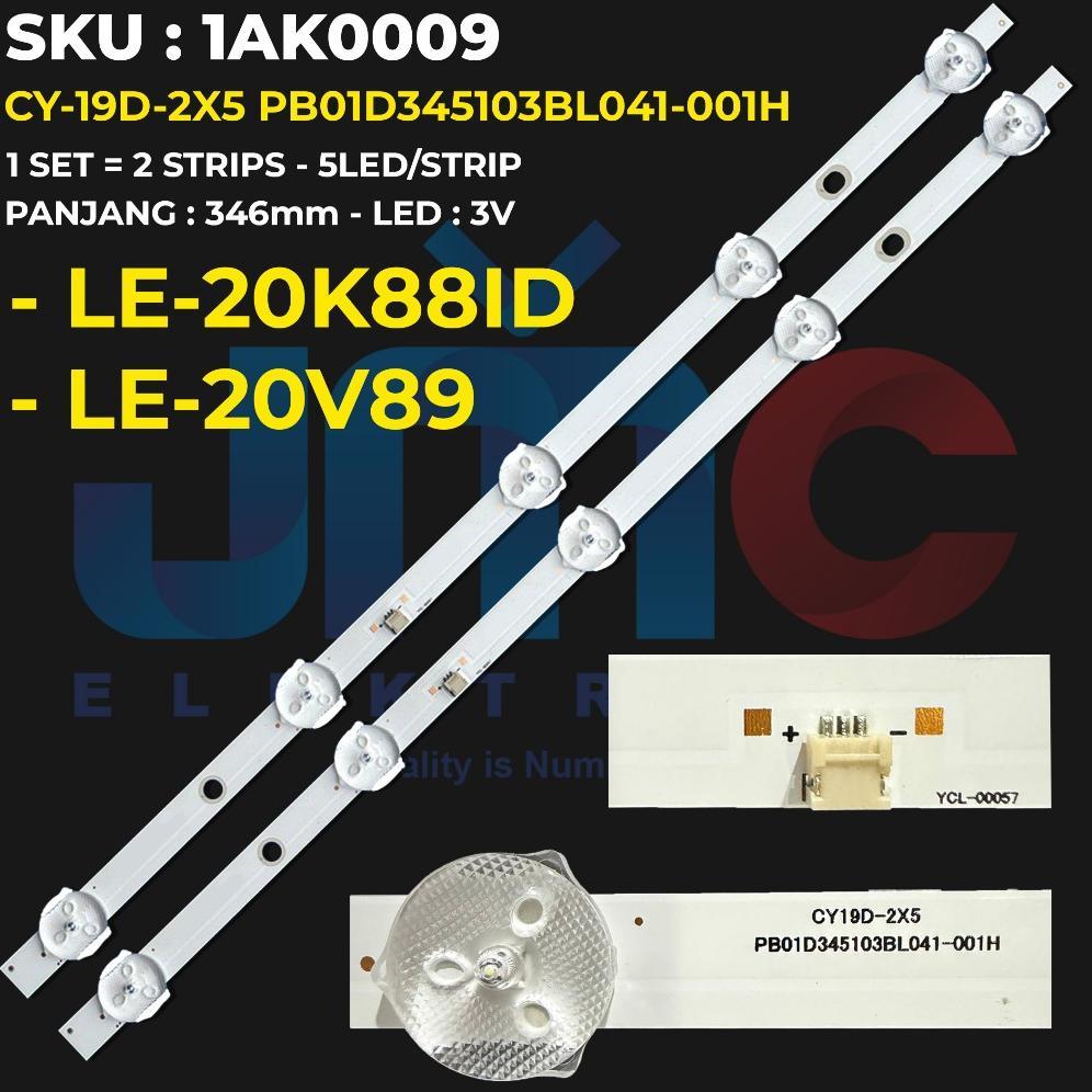 BIG PROMO Backlight TV AKARI 20 Inch LE-20V89 LE-20K88ID CY19D-2X5 PB01D345103BL041-001H