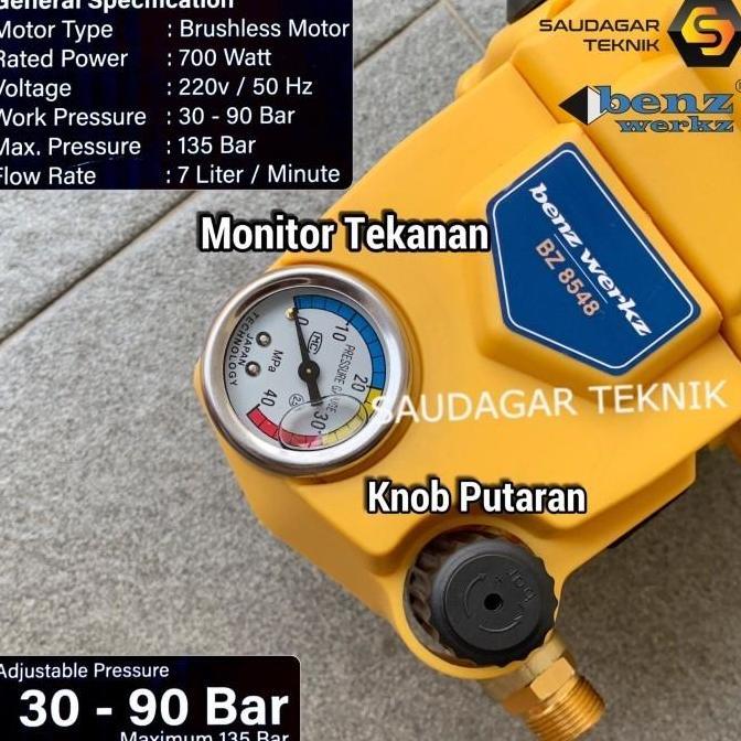 Ready  Jet Cleaner Benz BZ-8548 Variable Mesin Steam Cuci Mobil Motor AC High Pressure Jet Cleaner B