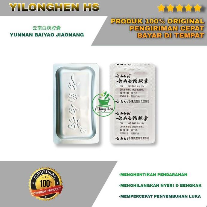 Yunnan Baiyao Capsule Obat Luka Dalam dan Luar Yunnan Baiyao Jiaonang